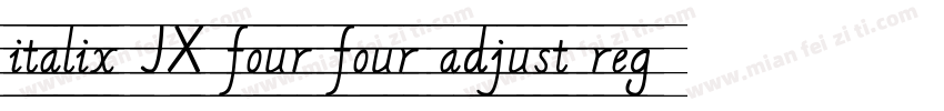 italix JX four four adjust regular字体转换